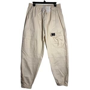 Sangtree Pant Mens Cotton Cargo Jogger Drawstring Stretch Workwear Color Beige